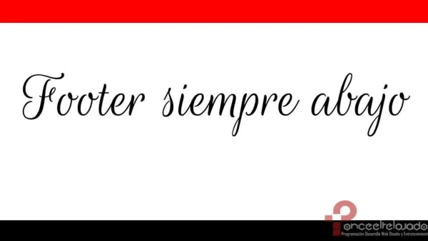 Footer siempre abajo