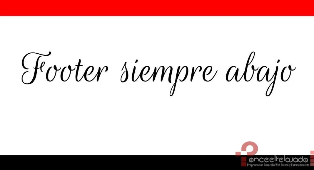 Footer siempre abajo