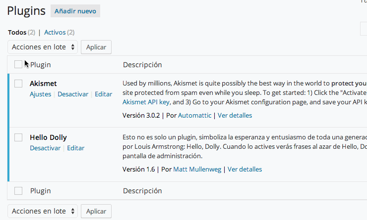 Cómo hacer un downgrade en WordPress
