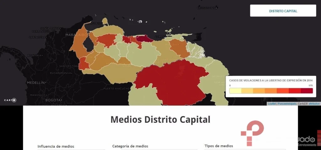 Cartografía de los medios de comunicación en Venezuela: captura 3