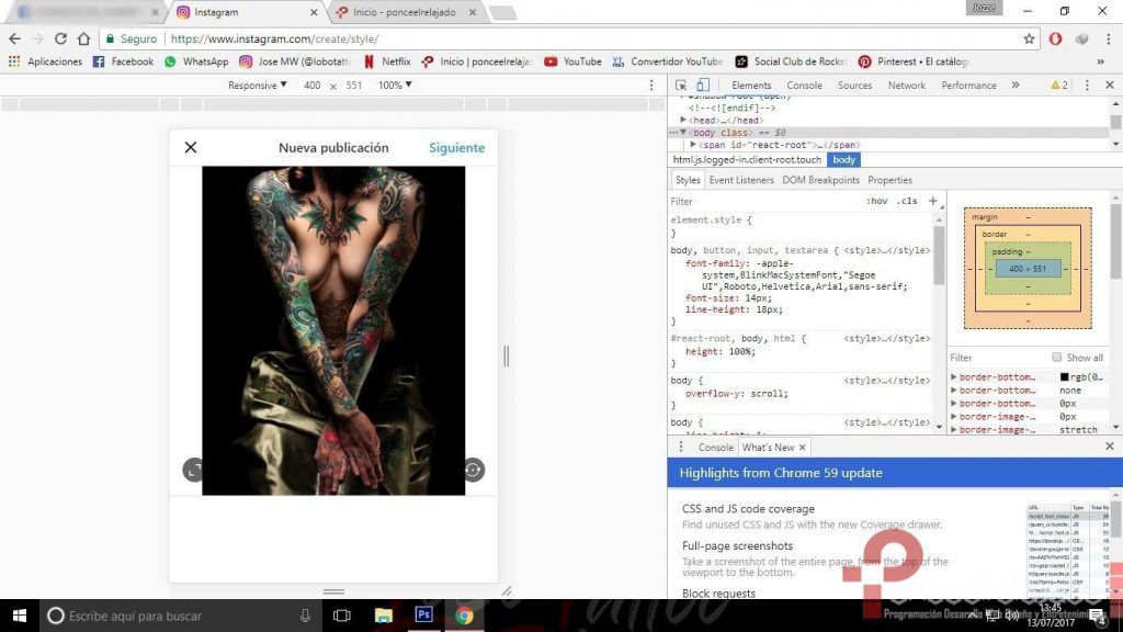 Como subir fotos a Instagram desde la pc 5 Como subir fotos a Instagram desde la pc 5