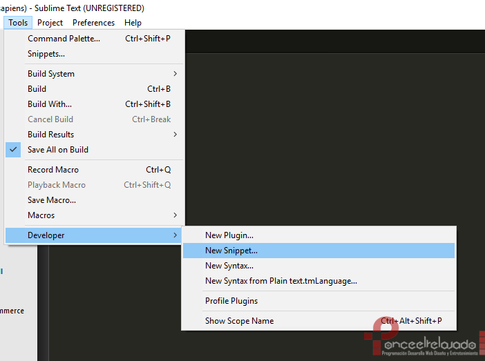Crear Snippets Sublime Text 1 Crear Snippets Sublime Text 1