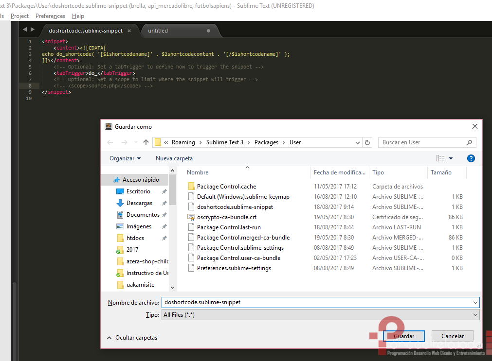 Crear Snippets Sublime Text 3 Crear Snippets Sublime Text 3