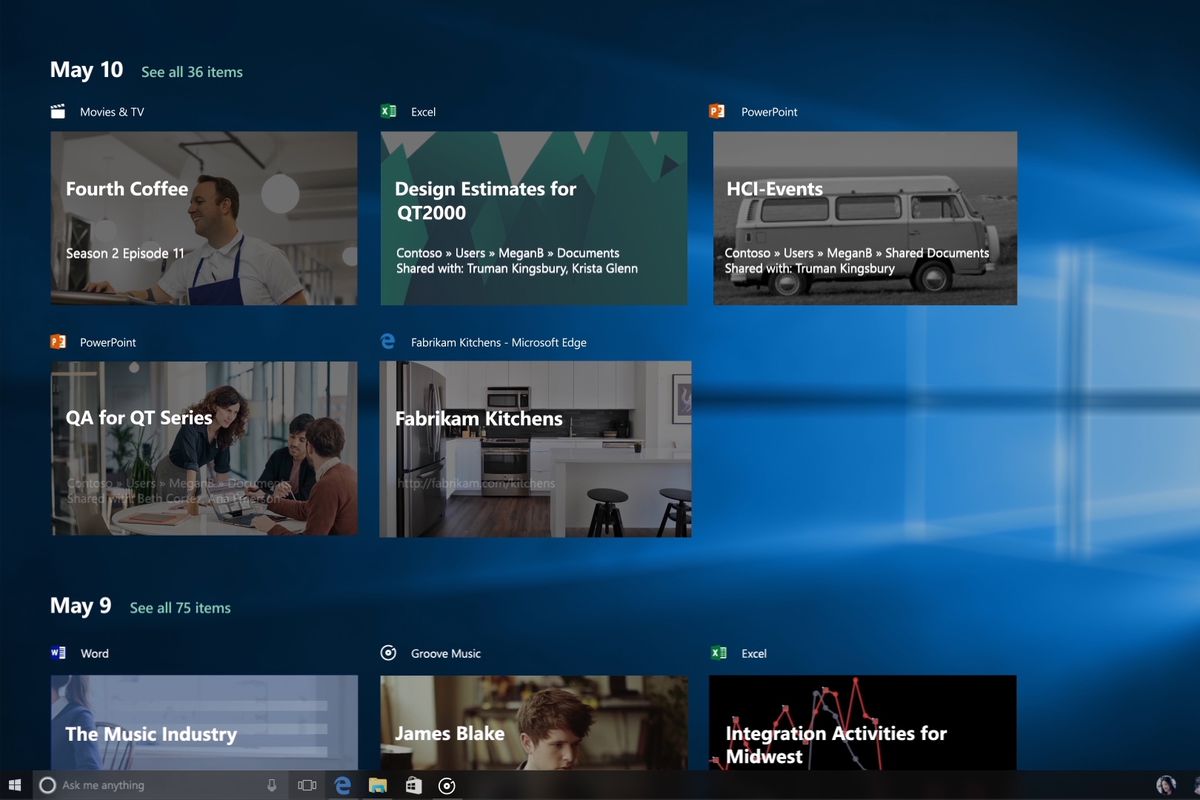 última actualización de Windows abril 2018 - Timeline Analizando la última actualización de Windows 10 april 2018 - Timeline