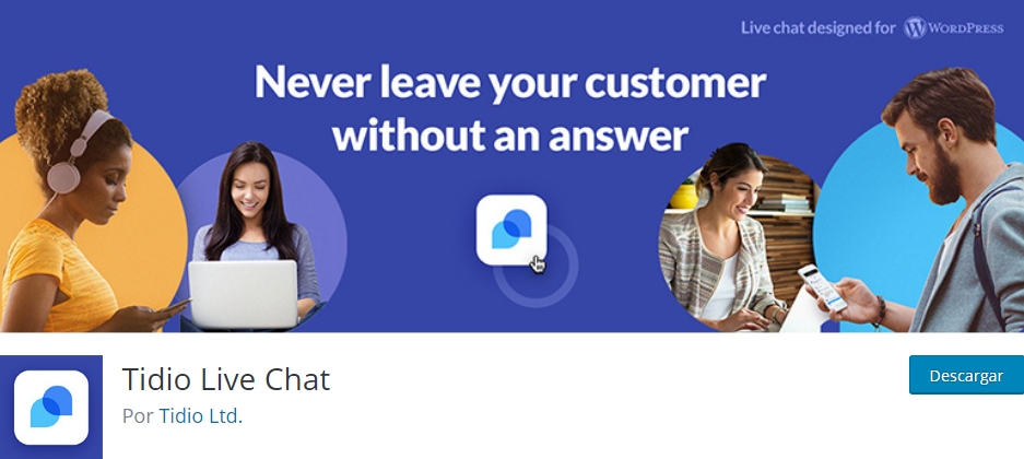 Tidio Chat Top 6 plugins gratuitos live chat wordpress