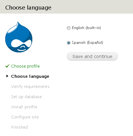 idioma drupal Ponceelrelajado - Instalación Drupal - Selector de idioma
